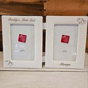Russ "Daddy's Little Girl Always" ceramic double wedding/baby frame (4" x 6")